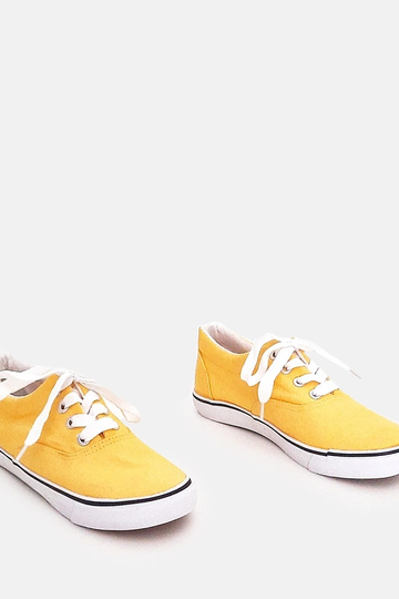 Scarpe sportive gialle con lacci per bambini Bollis