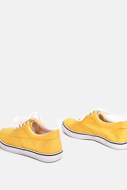 Scarpe sportive gialle con lacci per...