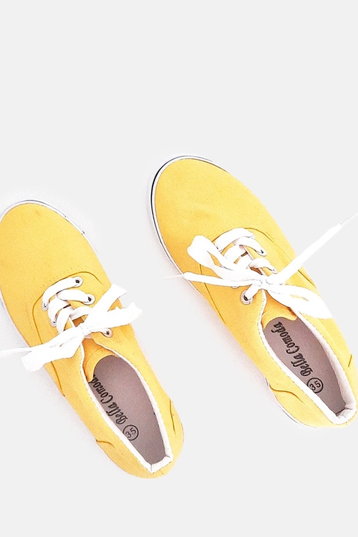 Scarpe sportive gialle con lacci per...