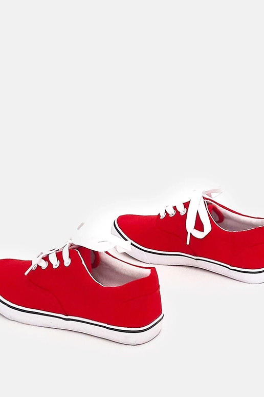 Scarpe sportive rosse con lacci per...