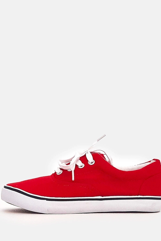 Scarpe sportive rosse con lacci per...