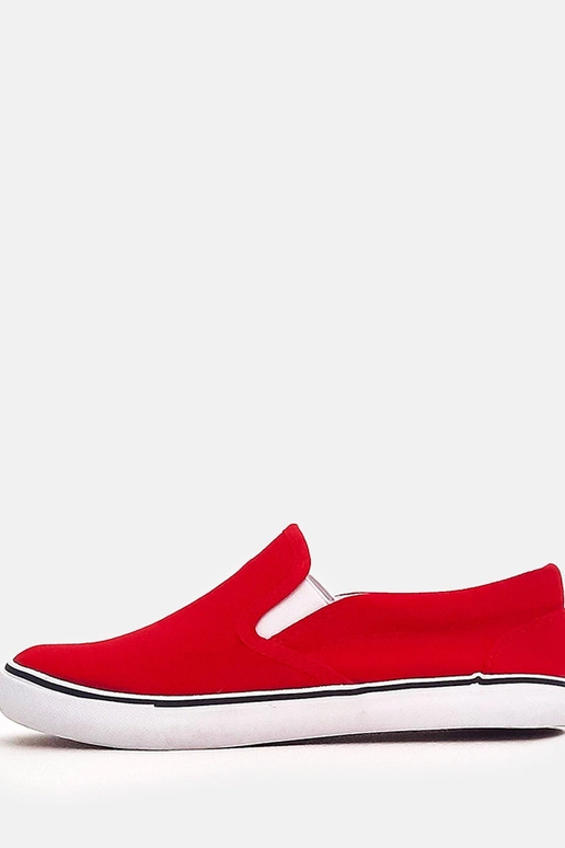 Scarpe sportive rosse slip-on per...