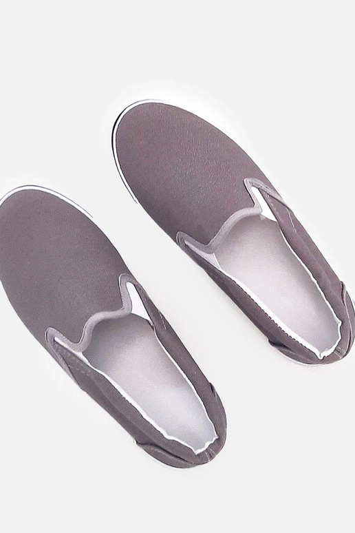 Scarpe sportive grigie slip-on per...