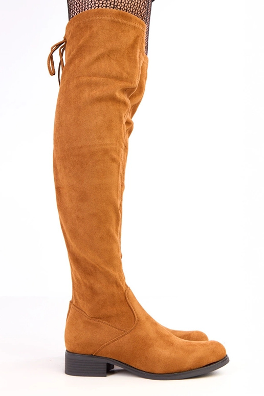 Stivali lunghi marroni con suola...