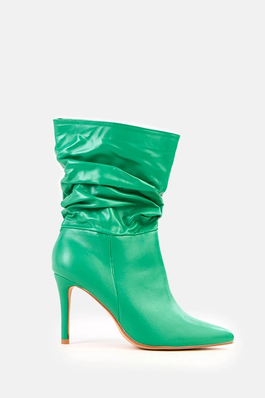 Stivaletti verdi con tacco alto e...