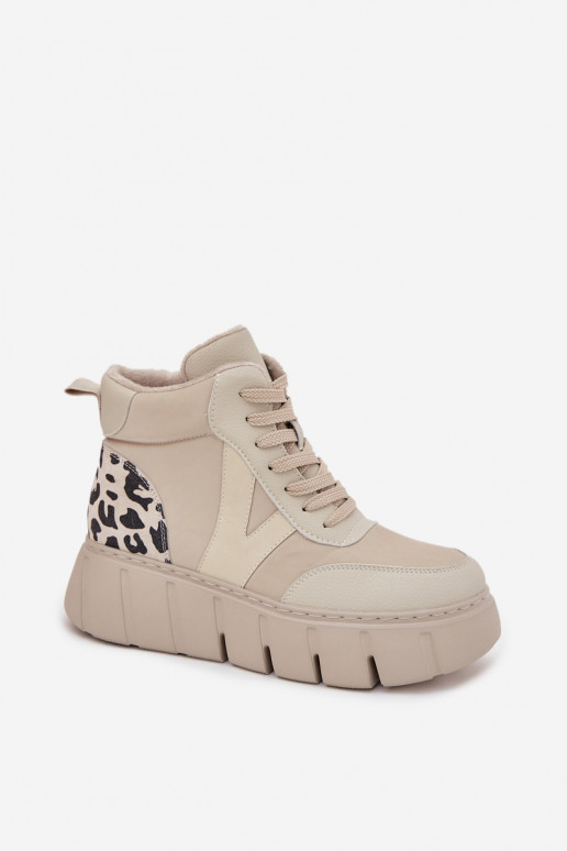 Stivaletti in pelle donna color sabbia con piattaforma Vinceza 66838 Stivaletti in pelle donna color sabbia con piattaforma Vinceza 66838