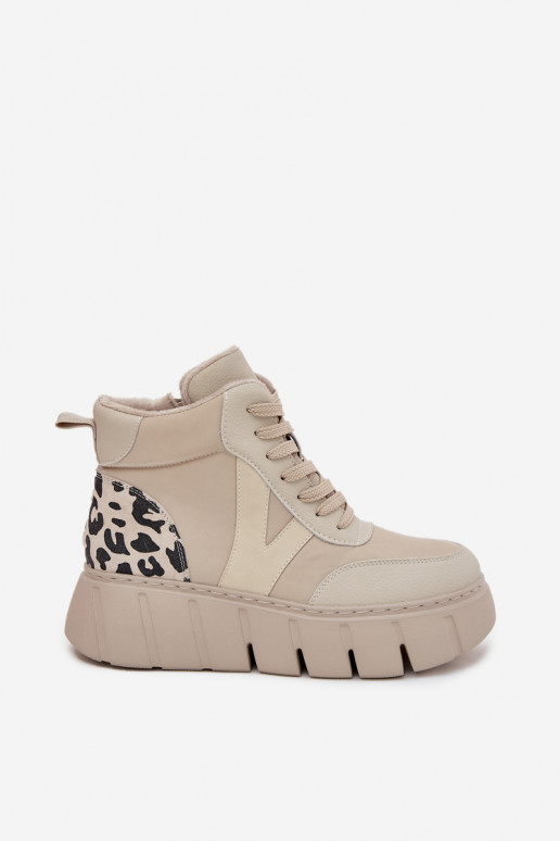 Stivaletti in pelle donna color sabbia con piattaforma Vinceza 66838 Stivaletti in pelle donna color sabbia con piattaforma Vinceza 66838