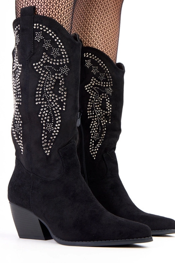 Stivali cowboy neri con...