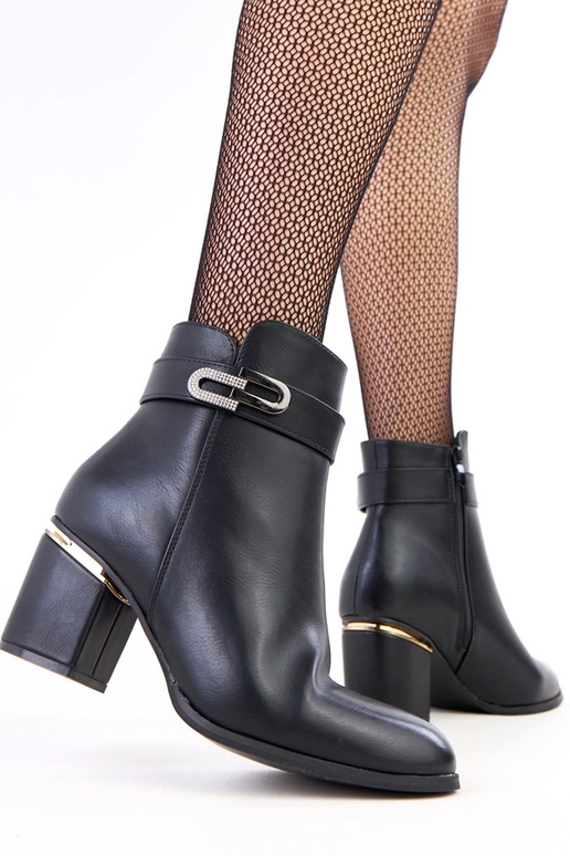 Stivaletti neri con strass Elefat