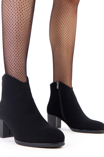 Stivaletti neri con decorazione in eco-pelle sottile Angelo 2
