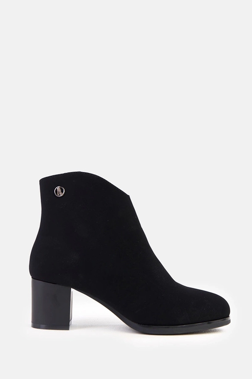 Stivaletti neri con decorazione in...