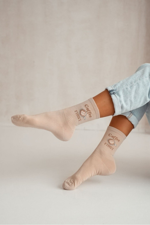 Calzini Femminile Coffee FIRST beige