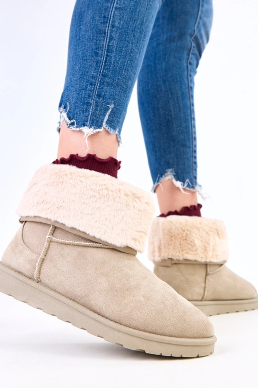 Stivali da neve verdi con pelliccia...