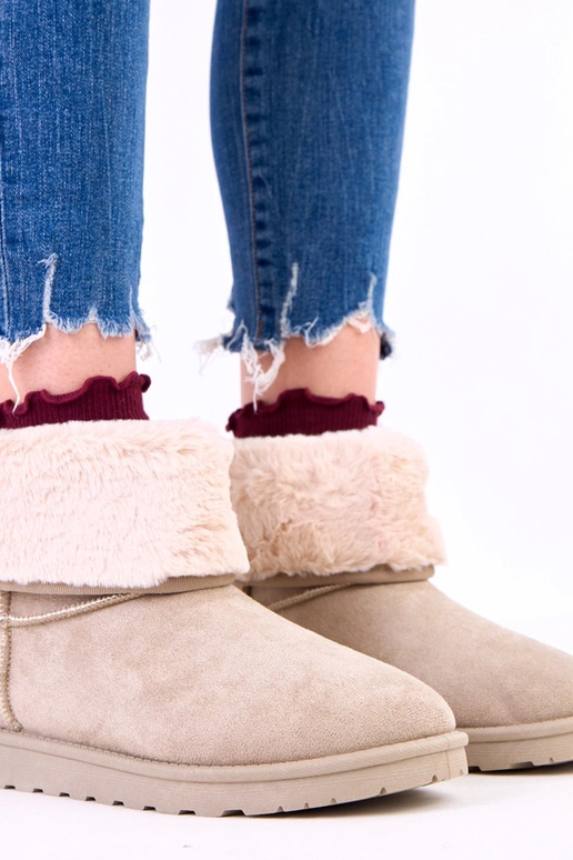 Stivali da neve verdi con pelliccia...