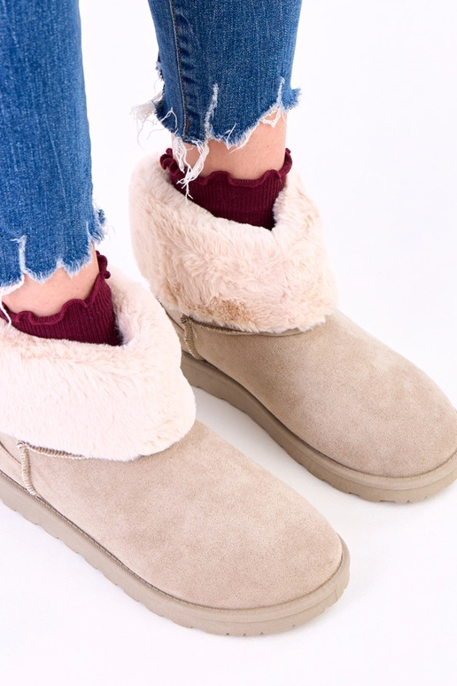 Stivali da neve verdi con pelliccia...