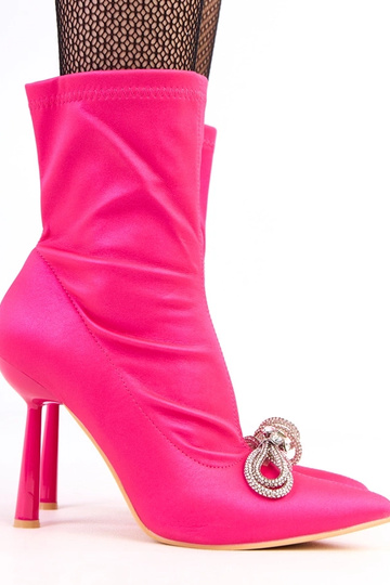 Stivaletti satinati rosa...