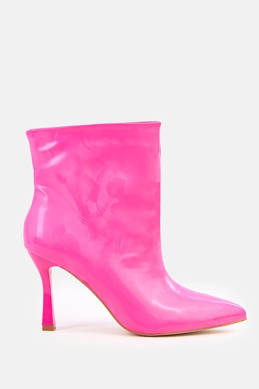 Stivaletti verniciati rosa con tacco...
