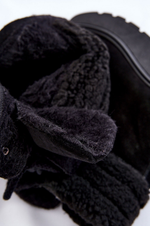 Femminile Scarpe scamosciate Su un cuneo colore nero Lemar Meniko