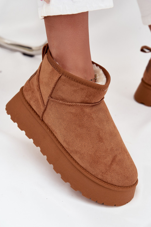 Stivali da neve Femminile con una piattaforma colore marrone Celyra