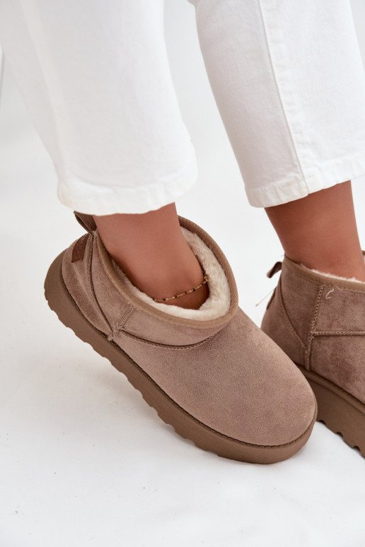 Stivali da neve Femminile con una piattaforma beige Celyra