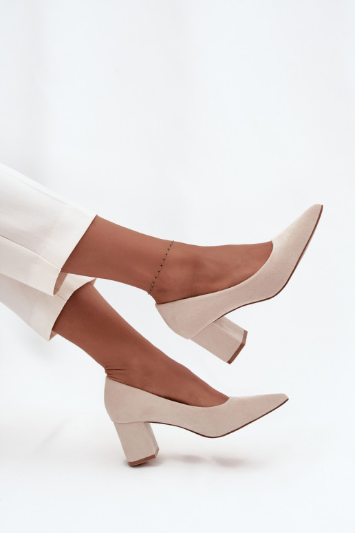 Scarpe Femminile Ze Szpiczastymi Noskami con i tacchi beige Pavira Scarpe Femminile Ze Szpiczastymi Noskami con i tacchi beige Pavira