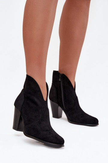 Stivali da donnain ecopelle scamosciatau colore nero Elvirae 2