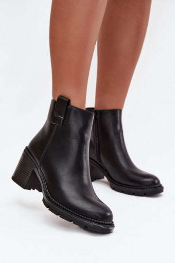 riscaldamento Stivali da donna in ecopelle con i tacchi colore nero Alvena 2