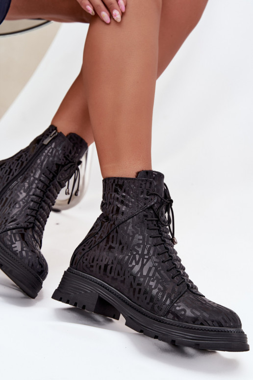 Pelle Stivaletti da lavoro Femminile riscaldamento Al Castello Artiker 57C2257 colore nero