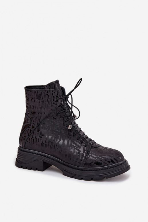 Pelle Stivaletti da lavoro Femminile riscaldamento Al Castello Artiker 57C2257 colore nero