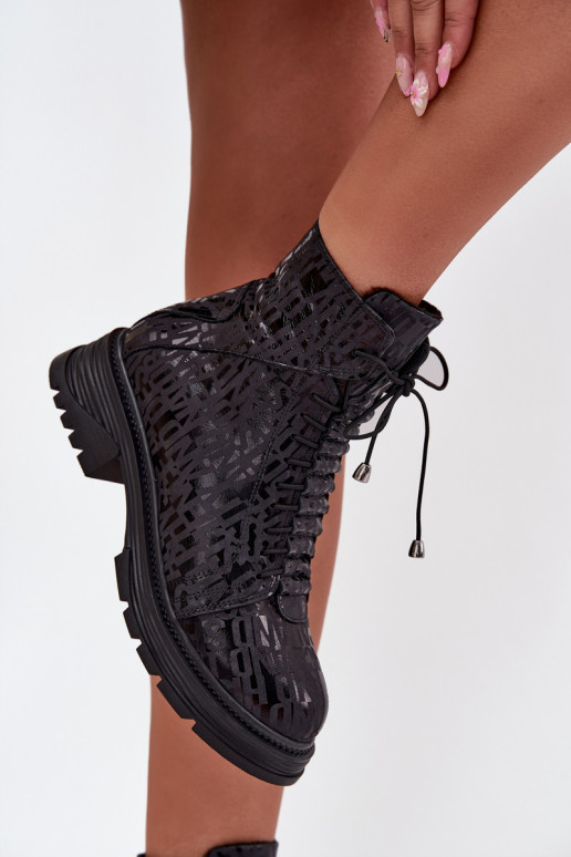 Pelle Stivaletti da lavoro Femminile riscaldamento Al Castello Artiker 57C2257 colore nero