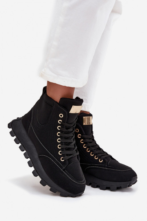 riscaldamento scarpe Femminile con una piattaforma colore nero Deverivira