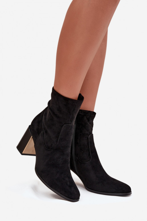 Stivali da donna Ze colore doratom Elemento riscaldamento colore nero Amelisse