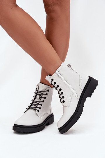 riscaldamento Stivali da donnaAbilitatoturalnej Skóry Sergio Leone BT25248-S Colore bianco 2