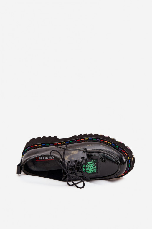 con effetto vernice Pelle scarpe Femminile Artiker 57C0172 colore nero