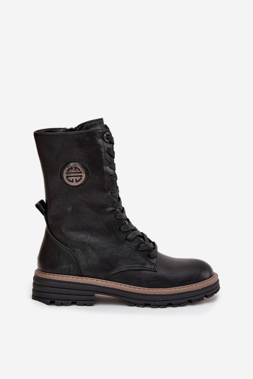 Stivaletti da lavoro Femminile Con decorazioni Detalem riscaldamento colore nero Dorialine