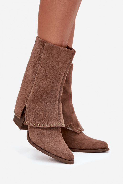 Stivali lunghi caldi con parte superiore rigida Vinceza 16516 color sabbia Stivali lunghi caldi con parte superiore rigida Vinceza 16516 color sabbia