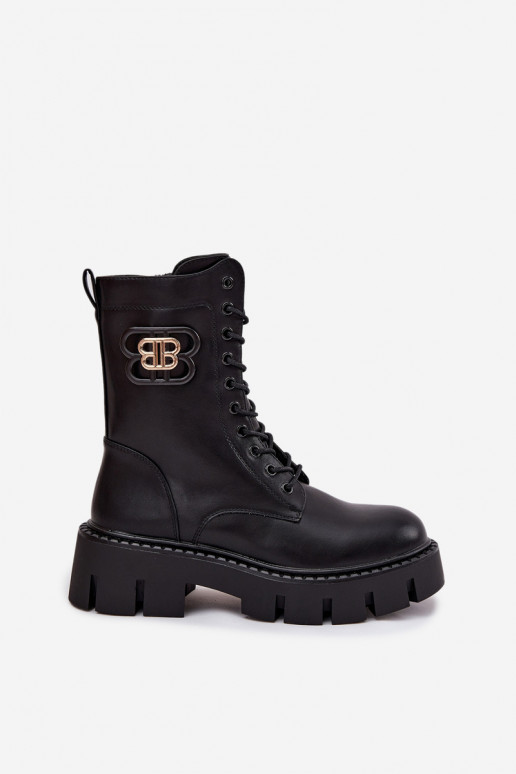 Stivaletti e mocassini da donna imbottiti con ornamenti di colore nero Melisse Stivaletti e mocassini da donna imbottiti con ornamenti di colore nero Melisse