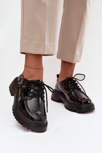 con effetto vernice Pelle scarpe FemminilePrzypinkami Artiker 57C0333 colore nero 2