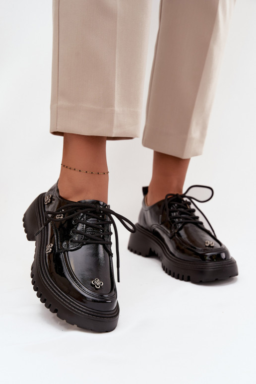 con effetto vernice Pelle scarpe FemminilePrzypinkami Artiker 57C0333 colore nero