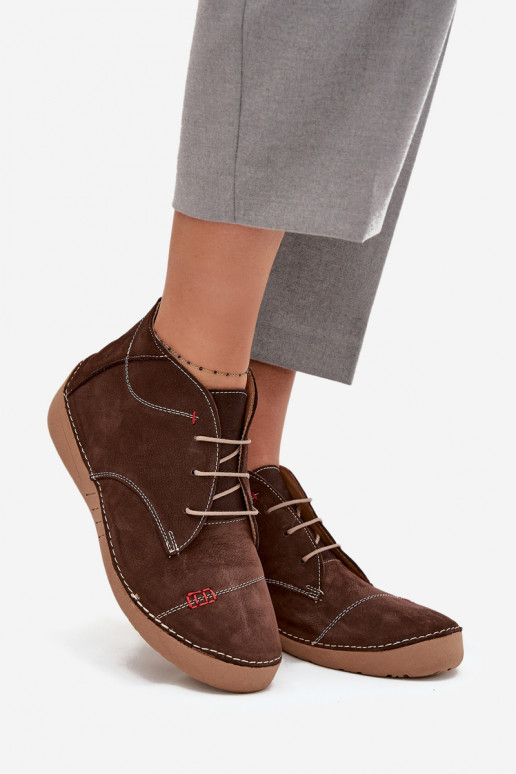 Pelle scarpe FemminilePrzeszyciami Al Castello Artiker 57C2117 colore marrone