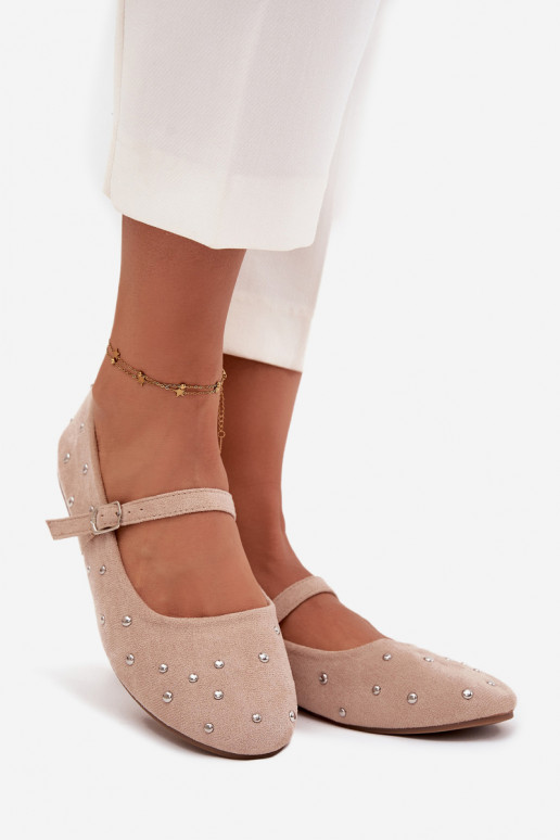 Ballerine decorate da donna con cinturini color rosa Olivisse Ballerine decorate da donna con cinturini color rosa Olivisse