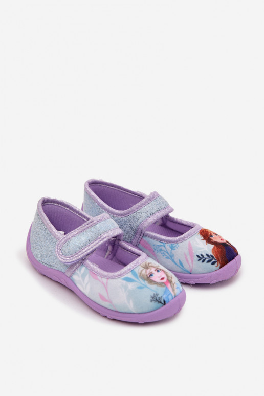 ballerine Pantofole Infantile con chiusure adesive Frozen Congelato azzurro Olivessa