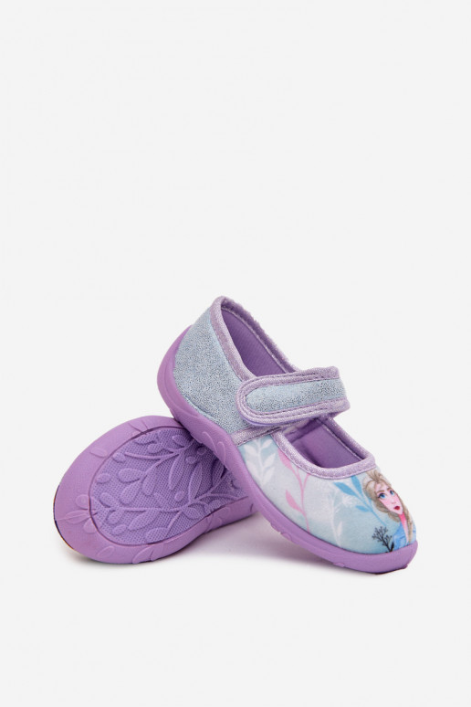 ballerine Pantofole Infantile con chiusure adesive Frozen Congelato azzurro Olivessa