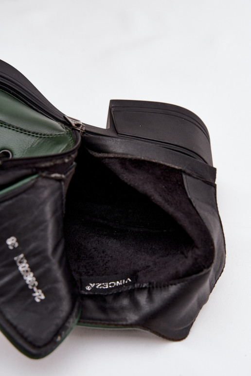 Stivali da donna in pelle naturale Klocke riscaldamento Vinceza 39950 colore kaki