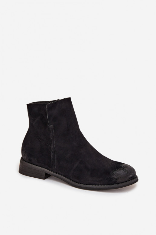 Stivali da donna con tacchi larghi Vinceza 39961 colore nero