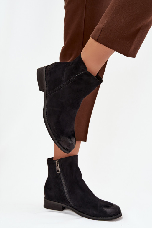 Stivali da donna con tacchi larghi Vinceza 39961 colore nero