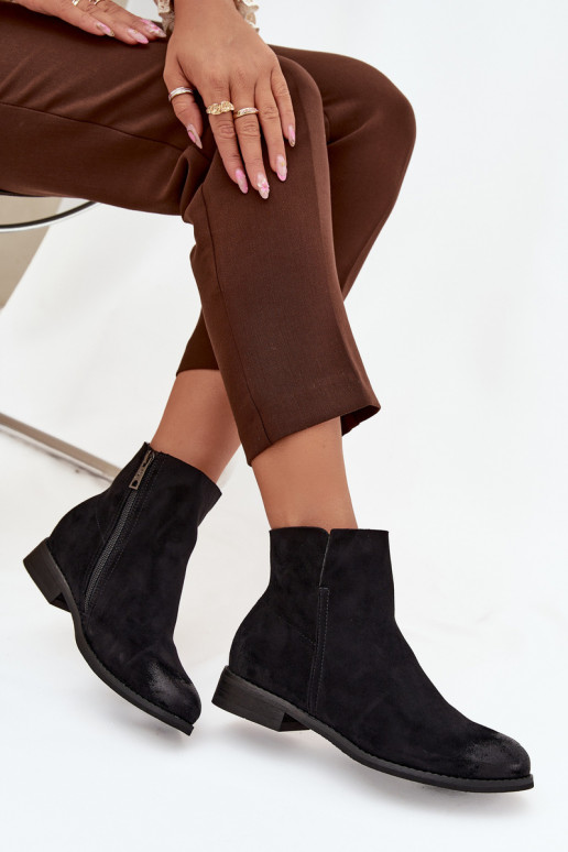 Stivali da donna con tacchi larghi Vinceza 39961 colore nero