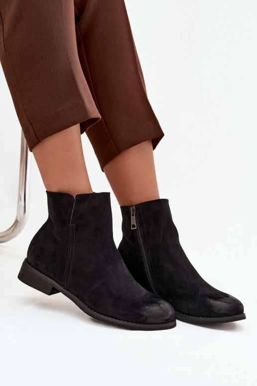 Stivali da donna con tacchi larghi Vinceza 39961 colore nero