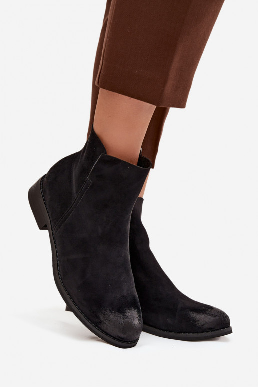 Stivali da donna con tacchi larghi Vinceza 39961 colore nero