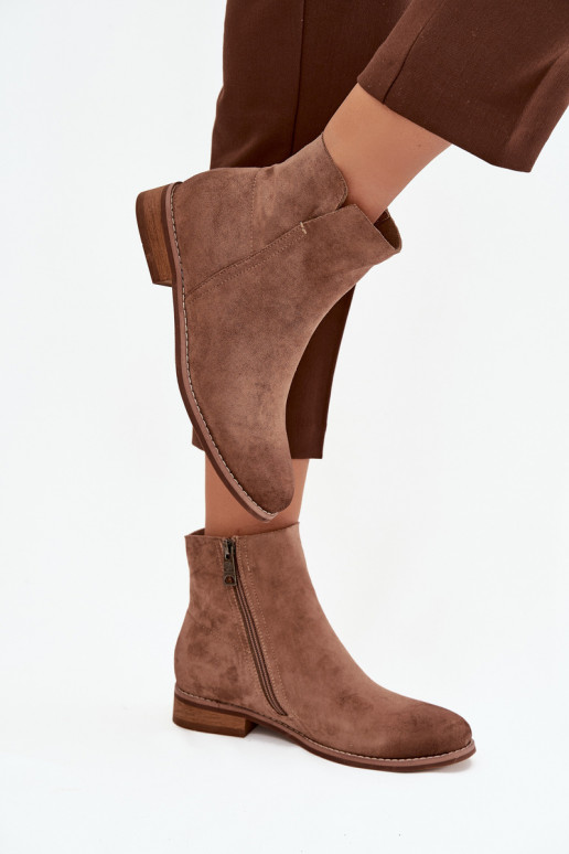 Stivali da donna con tacchi larghi Vinceza 39961 colore marrone